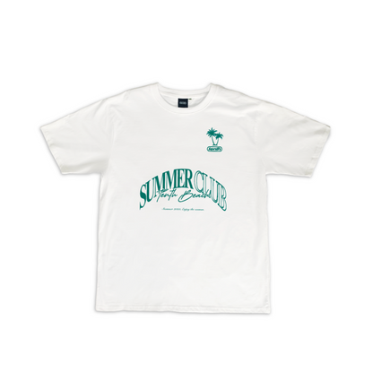 Summer Club Tee - White/Teal