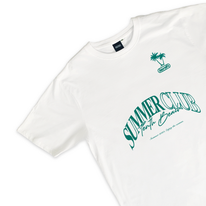 Summer Club Tee - White/Teal